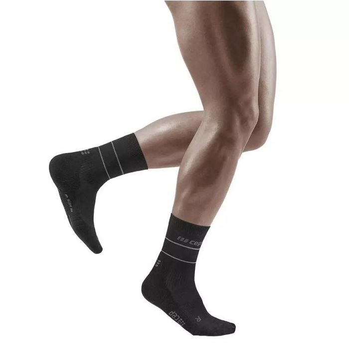 CEP Moške Nogavice Reflective Compression MID Black