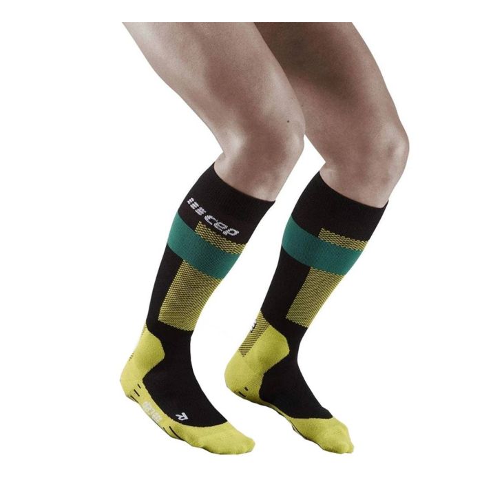 cep ski merino compression socks green