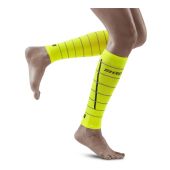 cep reflective compression calf sleeve neon yellow women