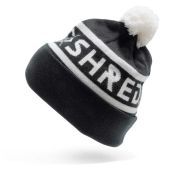 shred woodside beanie black white