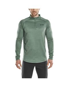 Moška zimska majica CEP Cold Weather Zip shirt, zelena