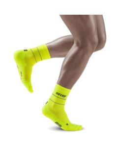 CEP Moške Nogavice Reflective Compression MID Neon Yellow